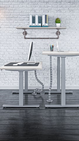 Broecan Sitz-Steh Schreibtisch, Elektrisch höhenverstellbar 65-130cm